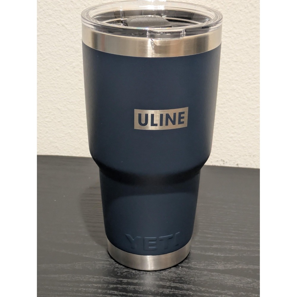 Yeti Rambler Tumbler 30 Oz Navy Blue Uline Logo Stainless Steel Insulated Cup